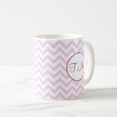 Mug Pink Zigzag Monogrammé (Devant droit)