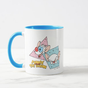 Mug Pinky et le cerveau   Graphiques de caractères rét