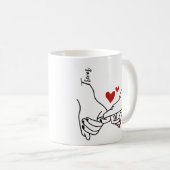 Mug Pinky Promise Holding Mains Amateurs Cadeau (Devant droit)