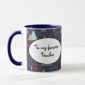 Mug Pins À feuillage persistant dessinés à la main dan (Gauche)