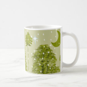 Mug Pins Étoile de Noël Musique avec Lune Verte