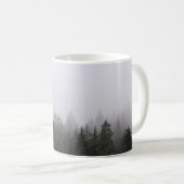 MUG PINS VERTS SOUS LE CIEL BLANC (Devant droit)