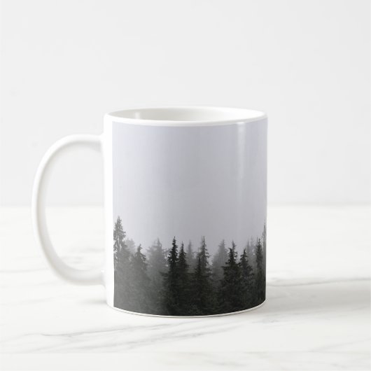 MUG PINS VERTS SOUS LE CIEL BLANC (Gauche)