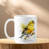 Mug Pinson jaune aquarelle