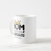 Mug Pint Cool tendance "GOLF MOM" Gold Typographie (Devant gauche)