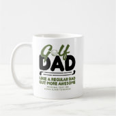 Mug Pint de Typographie Verte "GOLF DAD" Cool tendance (Gauche)