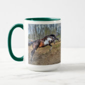 Mug Pinto Stallion équine photo d'action (Gauche)