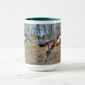 Mug Pinto Stallion équine photo d'action (Centre)