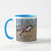 Mug Pinto Stallion équine photo d'action (Gauche)