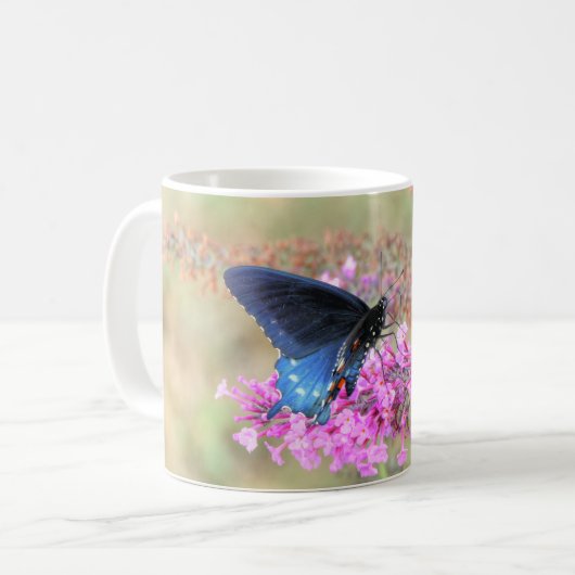 Mug Pipevine Swallowtail sur Buddleia de David (Devant gauche)