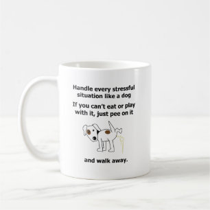 Mug pipi stressant d'animaux de psychologie d'animaux