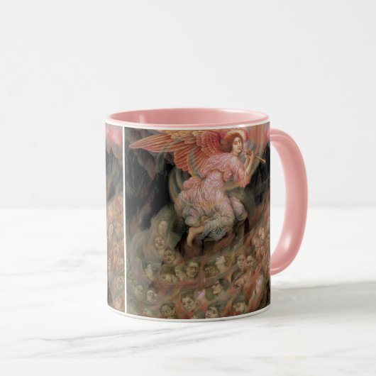 Mug Piping Angel aux âmes en enfer par Evelyn De Morga (Devant droit)