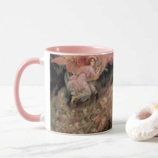 Mug Piping Angel aux âmes en enfer par Evelyn De Morga (Avec donut)