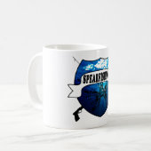 Mug Piqué de pêche de la lance | | de Spearfishing | (Devant gauche)