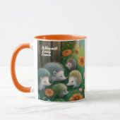 Mug Pique-nique de famille de hérisson dans le jardin (Gauche)