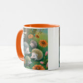 Mug Pique-nique de famille de hérisson dans le jardin (Devant gauche)