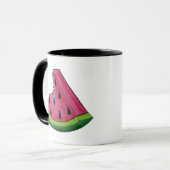 Mug Pique-nique de fruits juteux à la pastèque rose pe (Devant gauche)