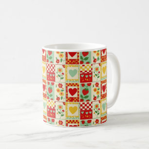 Mug Pique-nique patchwork de fraises