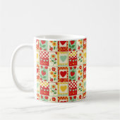 Mug Pique-nique patchwork de fraises (Gauche)