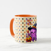 Mug Pique ou traitement Halloween à la pieuvre (Devant gauche)