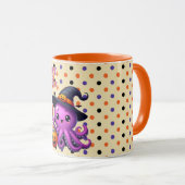 Mug Pique ou traitement Halloween à la pieuvre (Devant droit)