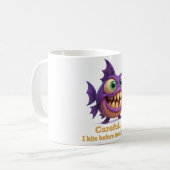 Mug Piraña divertida “Careful… I bite before breakfast (Devant gauche)