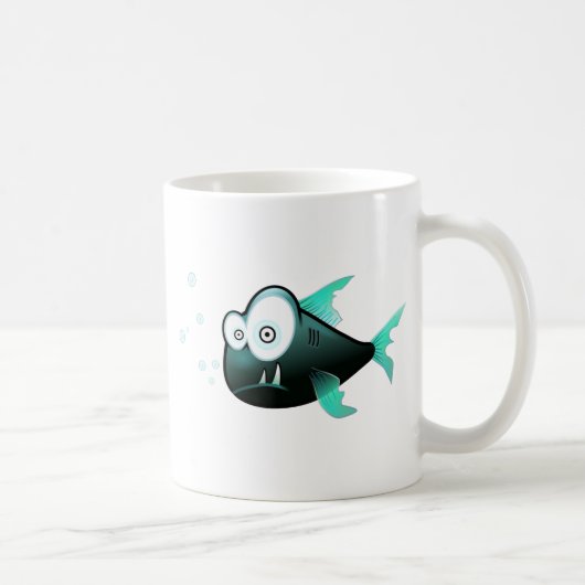 Mug Piranha de bande dessinée (Droite)