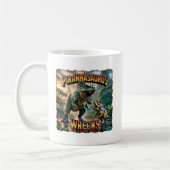 Mug Piranhasaurus Wrecks Illustration – Funny Scary (Gauche)