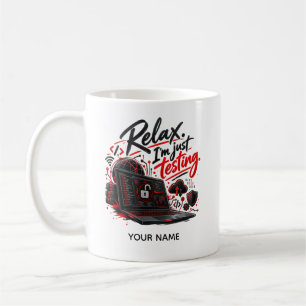 Mug Piratage éthique drôle – Juste pour tester