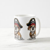 Mug Pirate anglais Bulldog Skull Crossbones (Devant droit)