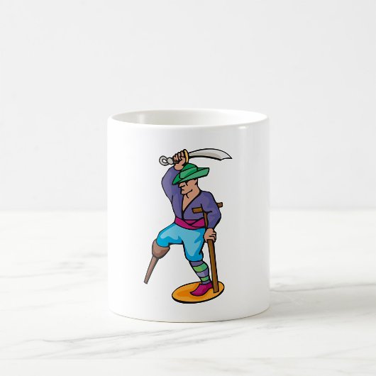 Mug Pirate avec Jambe de Bois et Épée