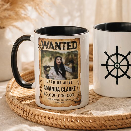 Mug Pirate Bounty Wanted Poster – Custom Photo
