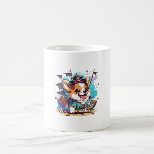 Mug Pirate de Chien de Corgi (Centre)