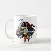 Mug Pirate de crâne avec l'épée et le crochet par Al (Gauche)