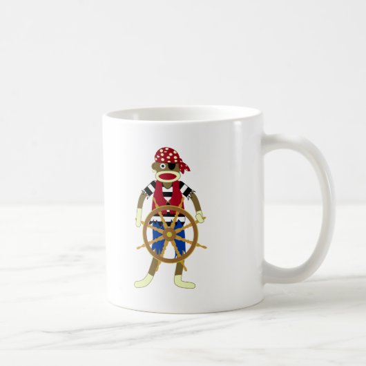 Mug Pirate de singe de chaussette (Droite)