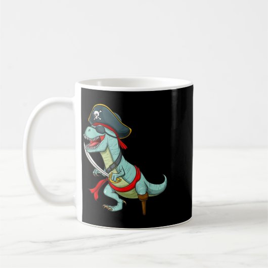 Mug Pirate Dinosaure T Rex Funny Tyrannosaurus Hallowe (Gauche)