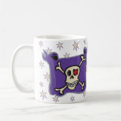 Mug Pirate : Drapeau d'os de crâne et de croix avec (Gauche)