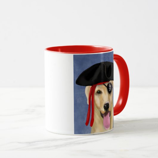 Mug Pirate du Labrador jaune (Devant droit)