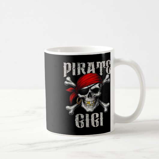 Mug Pirate Gigi Jolly roger Drapeau Et Crossbones Crân (Droite)