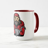 Mug Pirate gras - Mascotte de pirate fierce et Mischie (Devant droit)