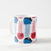 Mug Pirate Jellyfish, Motif de méduses, Votre nom (Devant gauche)