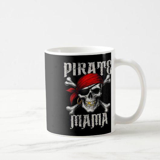 Mug Pirate Mama Jolly roger Drapeau Et Crossbones Crân (Droite)