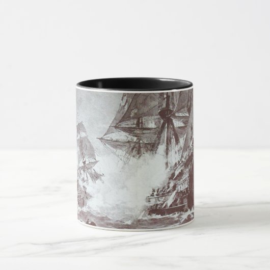 MUG PIRATE SHIP BATTLE IN BLACK (Centre)