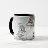 MUG PIRATE SHIP BATTLE IN BLACK (Devant gauche)