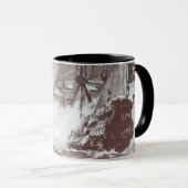 MUG PIRATE SHIP BATTLE IN BLACK (Devant droit)