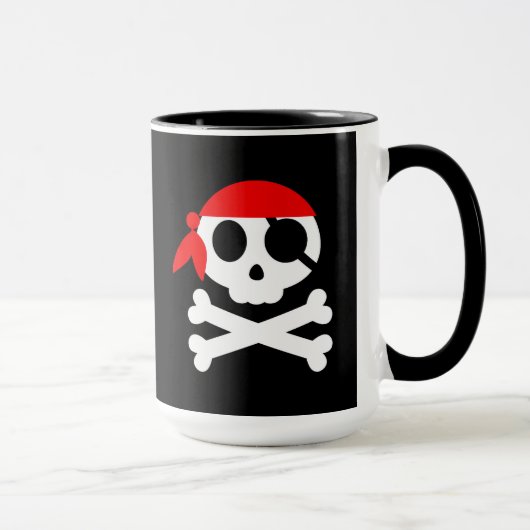 Mug Pirate Skull Skeleton Bandanna (Droite)