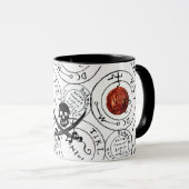 Mug PIRATES CARTES DE TRÉSORERIE, SKULL, ÉPINES Noir B (Devant droit)