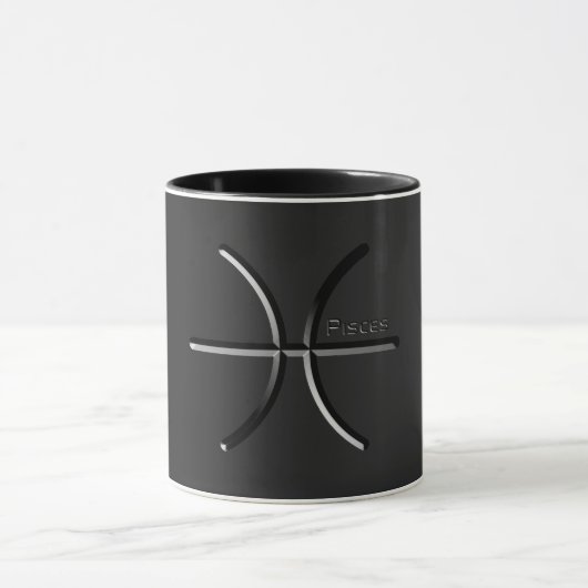 Mug PISCES, Conception abstraite du signe zodiaque, T- (Centre)