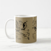 Mug Pisces Constellation Hevelius 1690 sur Taupe (Gauche)