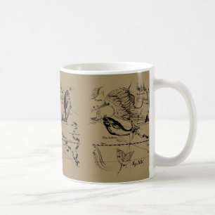 Mug Pisces Constellation Hevelius 1690 sur Taupe
